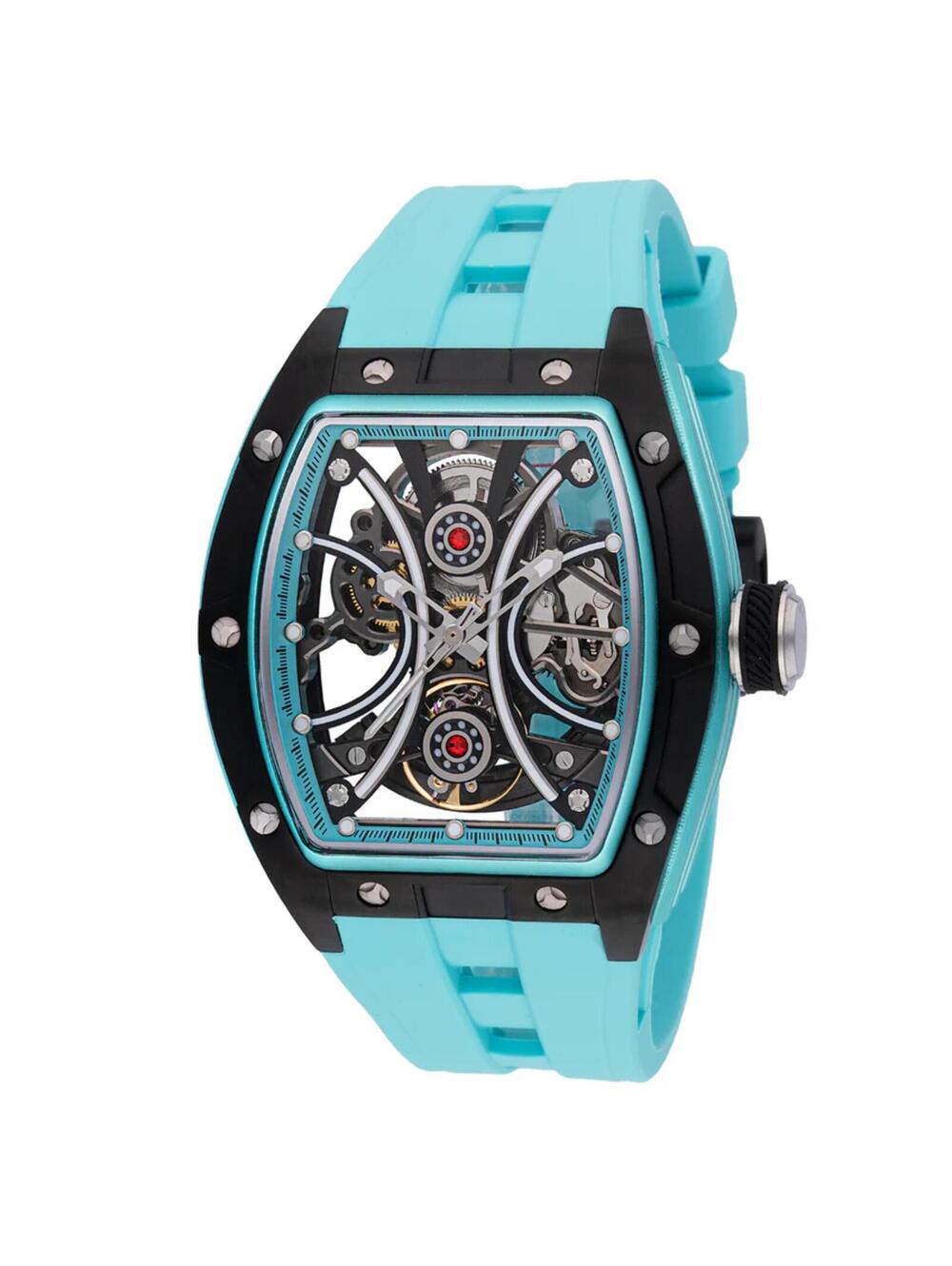 Invicta S1 Rally Automatic Watch w/ Skeleton Dial, 44mm, Light Blue (49019)